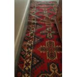 A handmade Turkish Dalshmalti village Runner with the cross door design. Size 463 x 87cms.