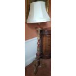 A good early 20th Century Painted Timber Standard Lamp, probably Continental.