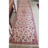 A heavy pile Indian Runner.Size L 345 x W 90cms.