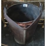 A 19th Century Leather Fire Bucket.Size W25 x H 30cms.