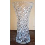 A very large Crystal Vase.H 36cms.