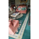 A very large Donegal 100% Pure wool hand knotted Rug in the 'Killybegs' pattern. Made especially for