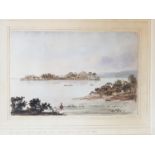 An early 19th Century Watercolour with inscription lower 'The Island of Inisfallen from Rope