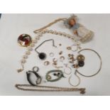 A good quantity of Costume Jewellery to include a gold Ring.