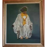 A very large Oil on Canvas of an Eastern Man by Anthony Christian 2002. Signed LL.