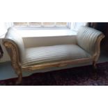 A Timber Gilt Window Seat.