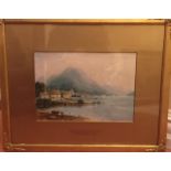 Anthony Vandyke Copley Fielding 1787-1855. A view of Luss, Loch Lomond 1849. A Watercolour. Signed