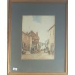 A 19th Century Watercolour Old Whitby by H W Fitch.