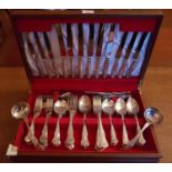 A cased set of Kings Pattern Cutlery.