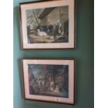 Two Coloured Prints after Morland.