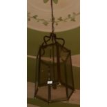 A Brass Hall Lantern.