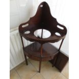 A 19th Century Mahogany Inlaid Corner Washstand.