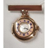 A good antique gold and enamel Fob Watch.