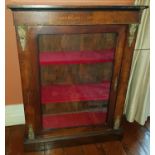 A 19th Century Walnut Inlaid single door Side Cabinet. 76 x H99cm.