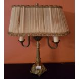 An unusual Brass Desk Lamp with shade.