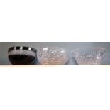 Three Waterford Crystal Bowls.