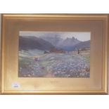 J MacWhirter RA. A pair of Watercolours 'June in the Tyrol' and 'Midst Mountain Lake'. Both signed.