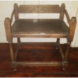 A 19th Century Oak Hall Seat.