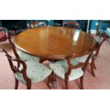 A superb William 1Vth Mahogany 4'6" circular Dining Table with moulded outline and splayed leg base.