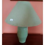 A Green Pottery Table Lamp.