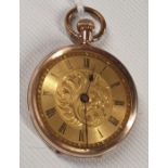 An early 20th Century rose gold Fob Watch.