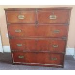 A 19th Century Mahogany Military Chest of Drawers.