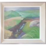 A modern Oil on Board of a Boggy scene by D Dunne. Signed LR.