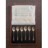 A cased set of Silver Teaspoons.