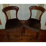 A really good set of eight early Victorian Mahogany Dining Chairs with turned supports.