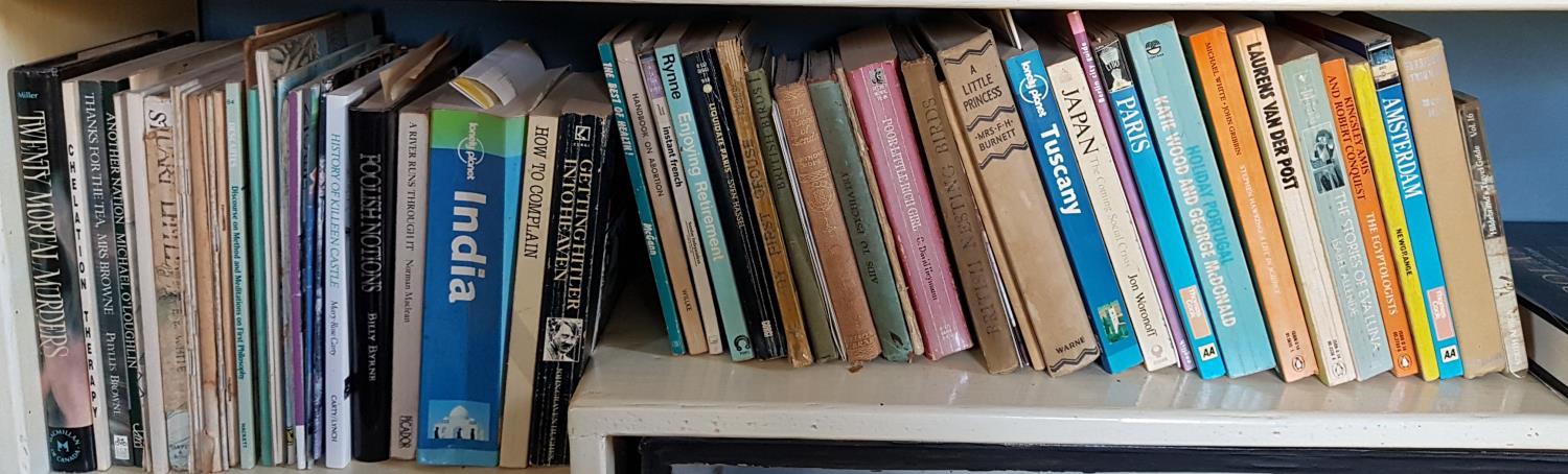 A quantity of Books on one shelf.