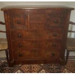 A Victorian Mahogany Scotch Chest of Drawers with a multi drawer front. 125 x 125 cms.