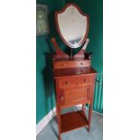 A lovely Edwardian Mahogany Inlaid Gentleman's Valet fully fitted with drawers and door and with a