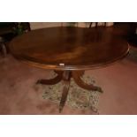 A magnificent William 1Vth Mahogany circular Breakfast/Dining Table with reeded outline and platform