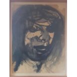 John Epstein 1937-1997. An Ink & Watercolour Portrait of a young lady, head and shoulders. Signed