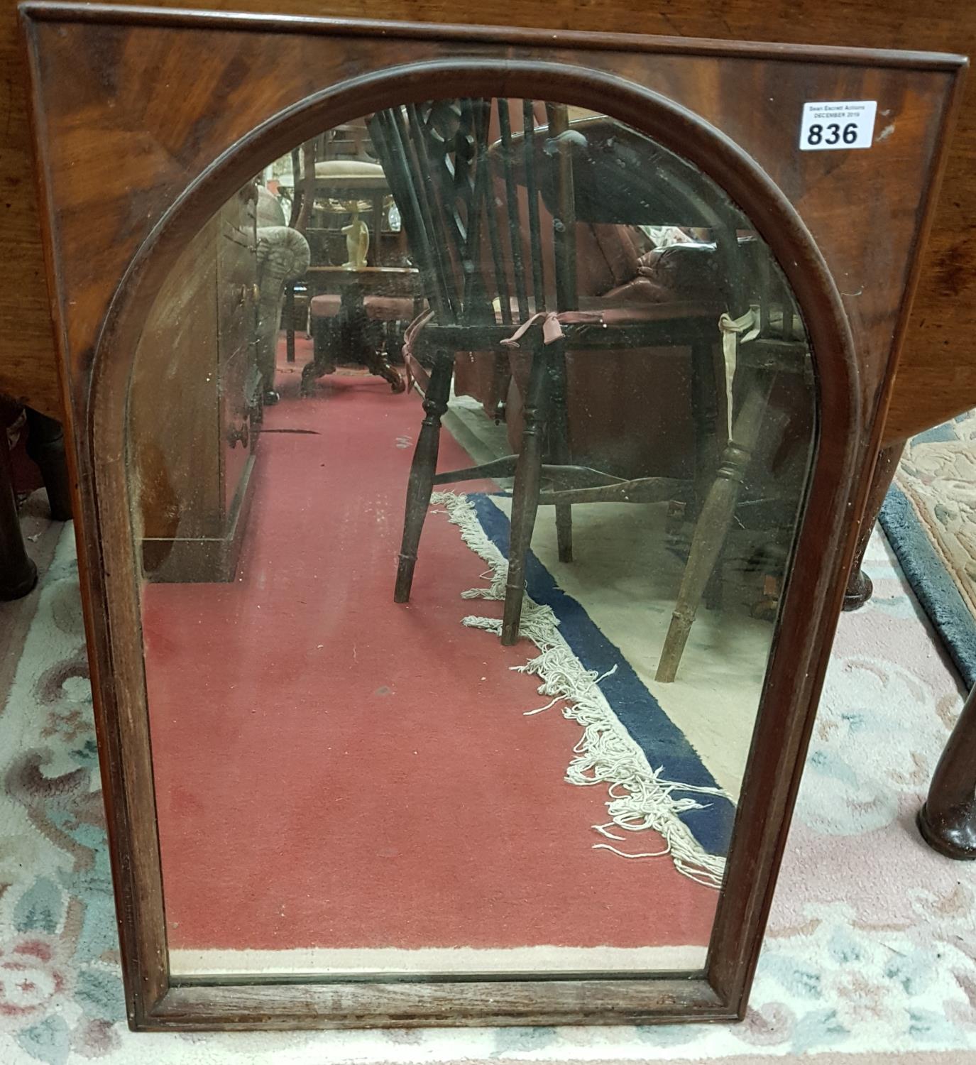 A 19th Century Mahogany Mirror. 43 x 62cm.
