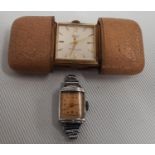 A 1950's Laco 17 Jewel Ladies Purse Watch along with an I.D.C. 15 jewels watch.