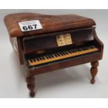 An unusual Olive Wood Music Box along with two other Olive Wood boxes.