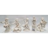 A good set of ten late 19th Century early 20th Century Porcelain Cherubs.