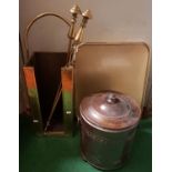 A large quantity of Brass Fireside items.