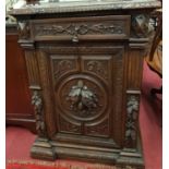 A 19th Century Oak Side Cabinet with fitted interior.