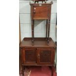 A Georgian Mahogany Locker along with a Side Cabinet.