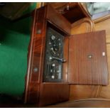 A 20th century Mahogany Record Player and system.