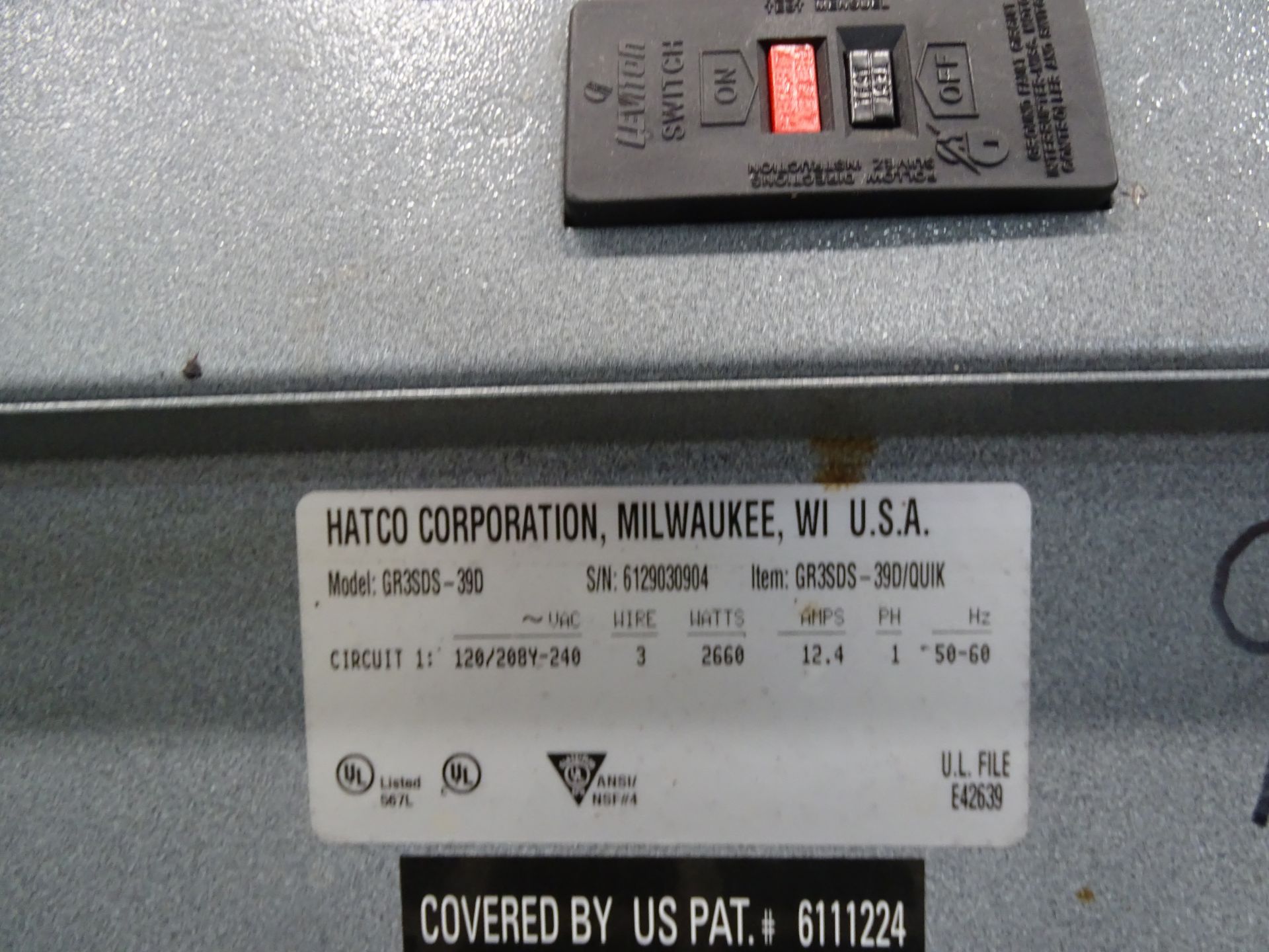 HATCO Corporation Model: GR3SDS-39D Merchandising (Sandwich) Warmer Q15899 - Image 3 of 3