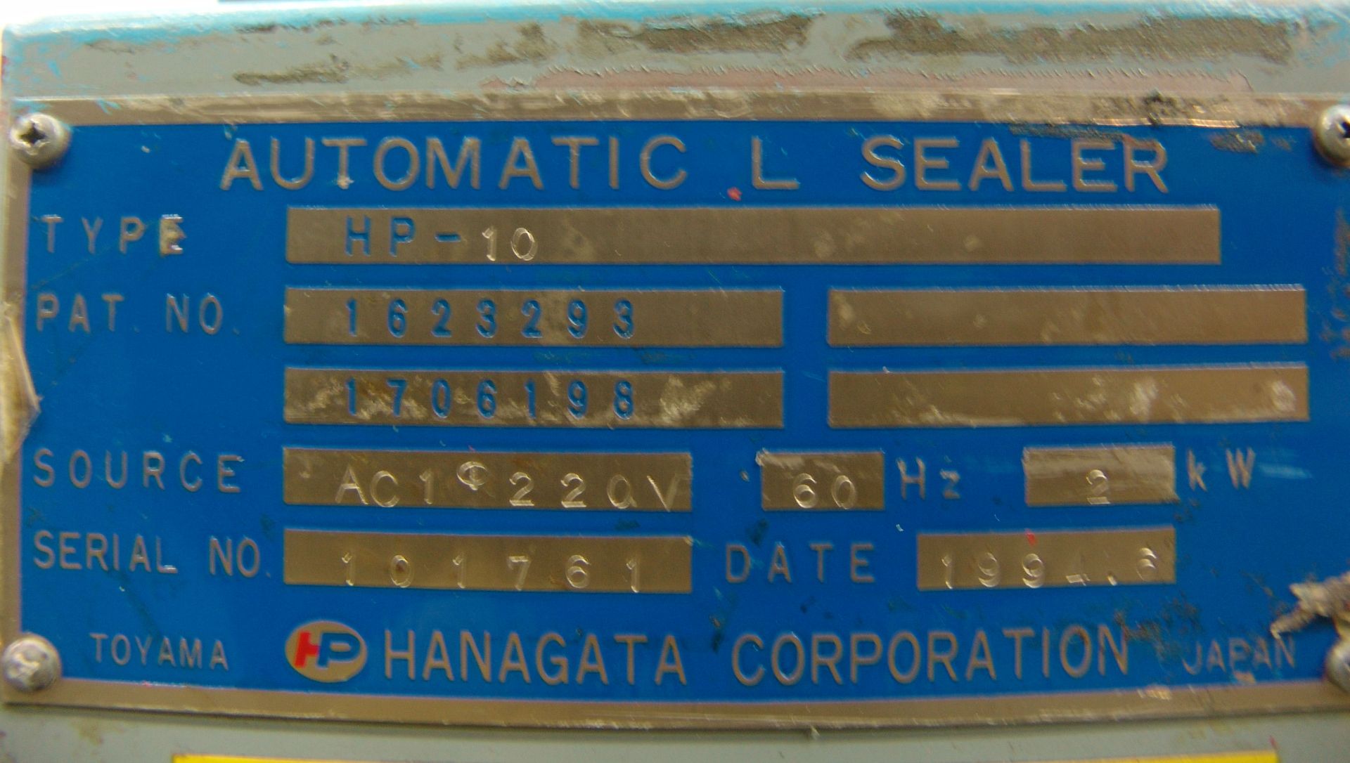 Hanagata HP 10 Automatic L Bar Sealer D2899 - Image 8 of 14