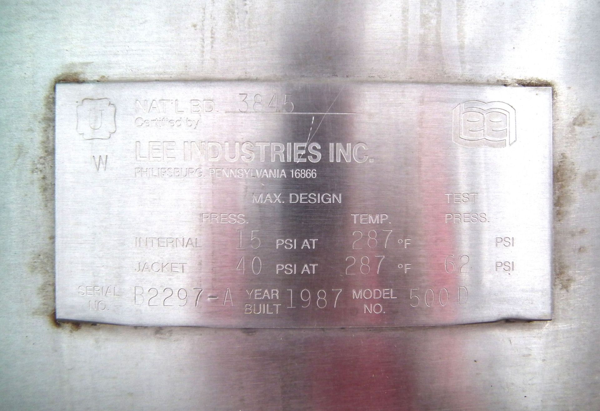 Lee 630 Gallon Stainless Jacketed Kettle A2255 - Image 10 of 10