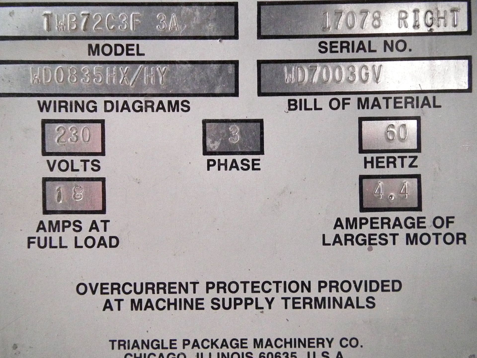 Triangle TWB72C3F3A Vertical Form Fill Seal Bagger A2566 - Image 25 of 25