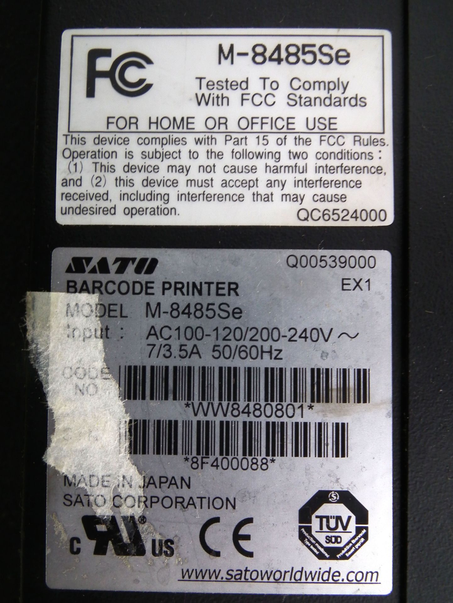 Paragon PLS300 Pressure Sensitive Labeler with Sato Printer B5676 - Image 19 of 19