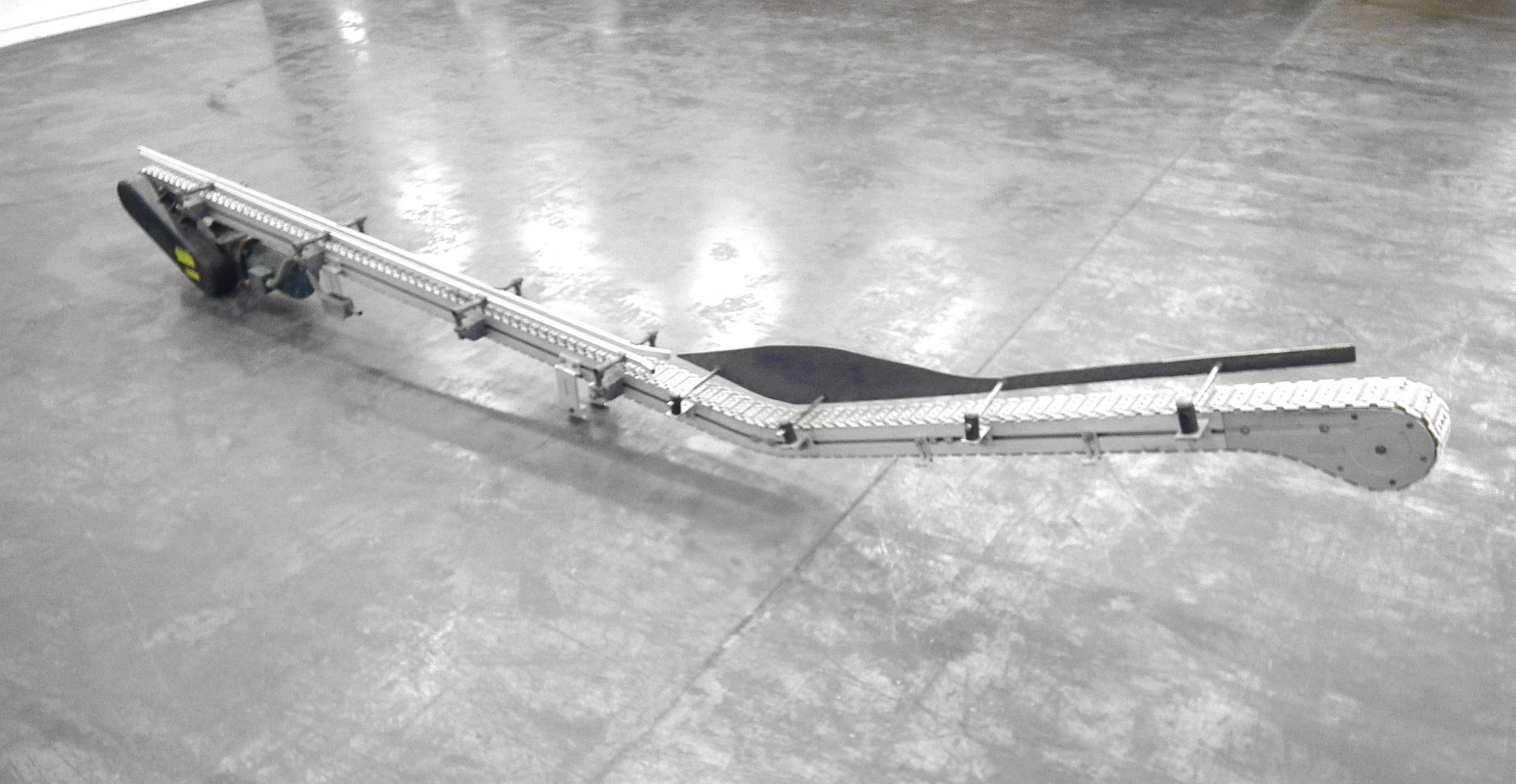 Flex-Link 163" long X 10" wide motorized conveyor A6574