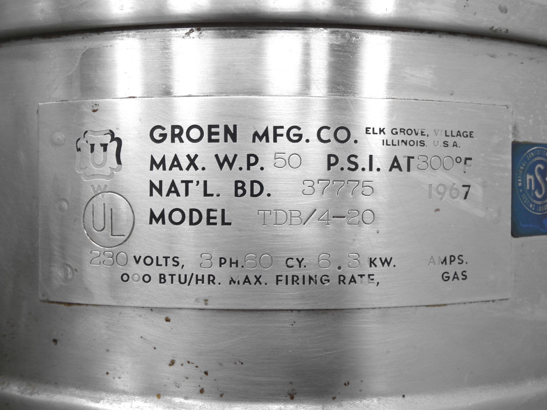 Groen Steam Jacketed Kettle A4846 - Image 7 of 7