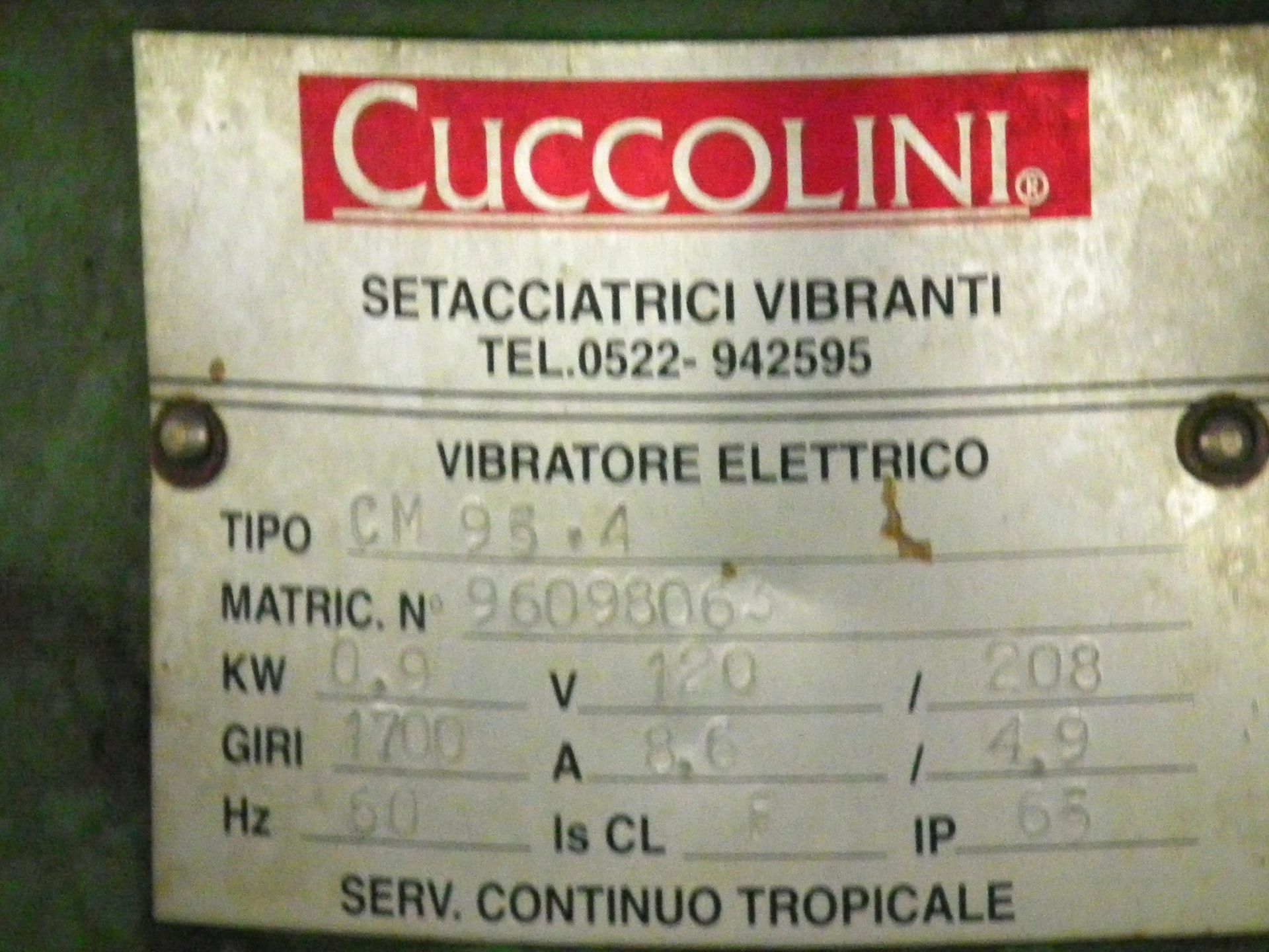 Cuccolini Vibrating Screen Sifter A4596 - Image 8 of 8